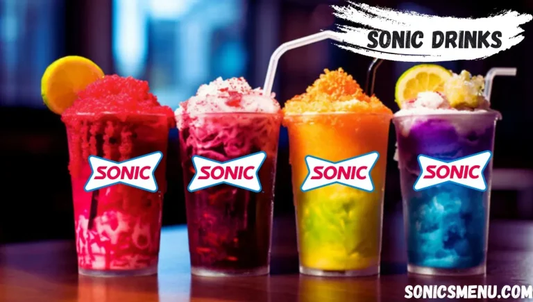 Exclusive Sonic Drinks Menu with prices