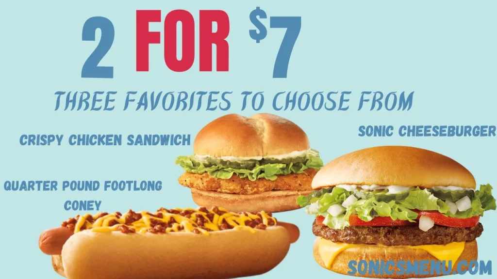 sonic 2 for 7 deal items