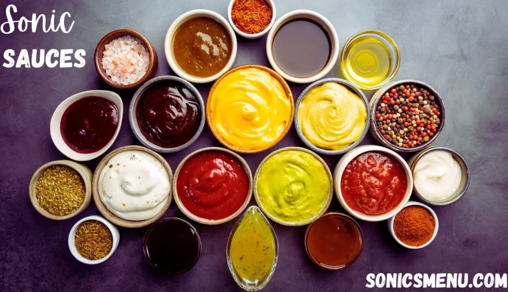 sonic sauces menu