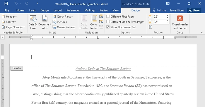 What Happens If You Click on "Repeat Header Rows"?