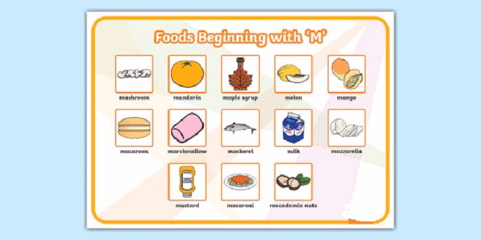 Foods That Start With M for Kids