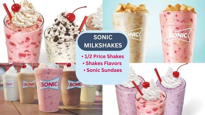 flavors of shakes at sonic